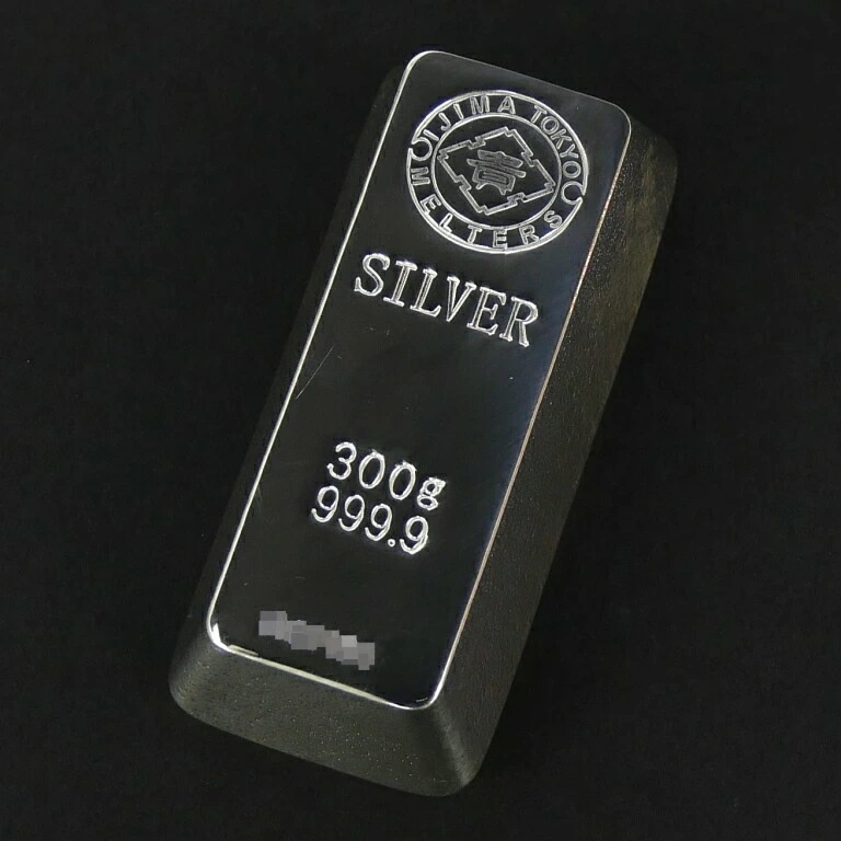【新品】井島貴金属精錬 純銀 インゴット ingot シルバーバー /シルバー/SV999.9 300g(67931)