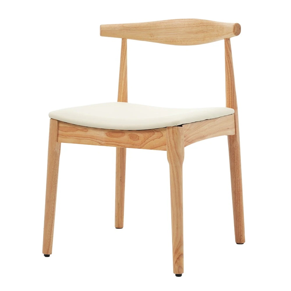 【国内即日発送】ナチュラル+ブラック ダイニングチェア 椅子 木製 PU座面 おしゃれ イス リビング チェア 人気 ナチュラル