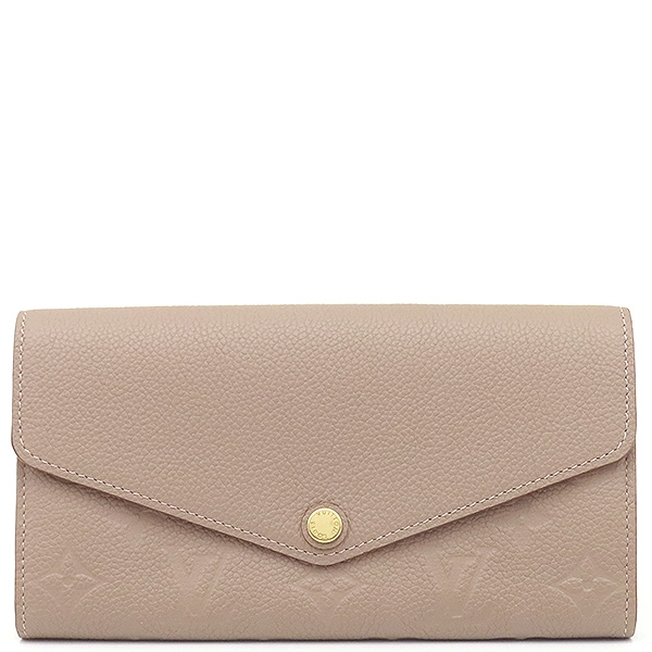 ルイヴィトン LOUIS VUITTON 長財布 ポルトフォイユ サラ モノグラムアンプラント トゥルトレール ゴールド金具 グレージュ 二つ折り フラップ M68708 CA3108 【箱】【中古】