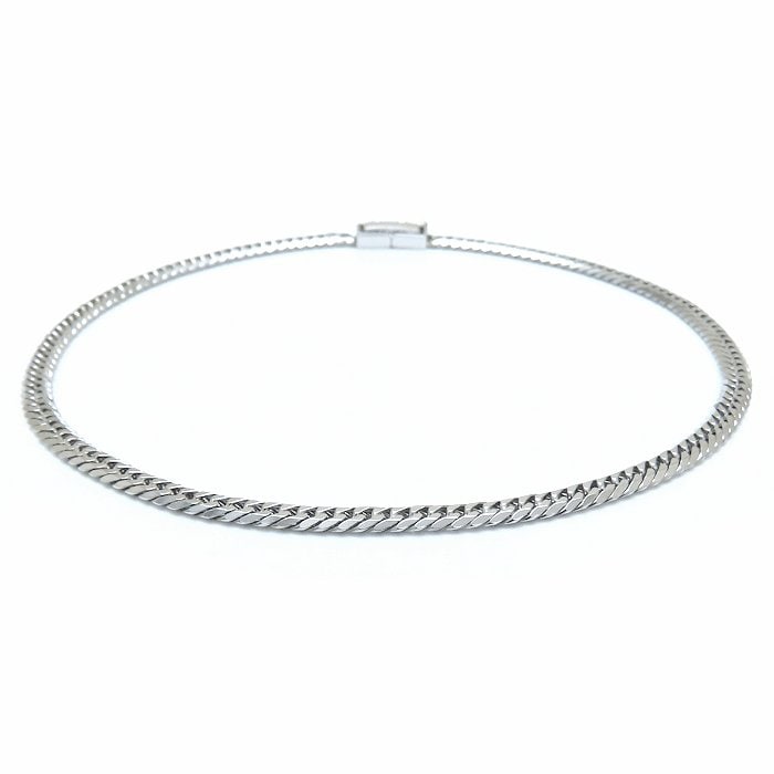 アンクレット Pt850プラチナ 喜平 6面 ダブル 24.5cm 10.1g レディース /129159【中古】【FJ】