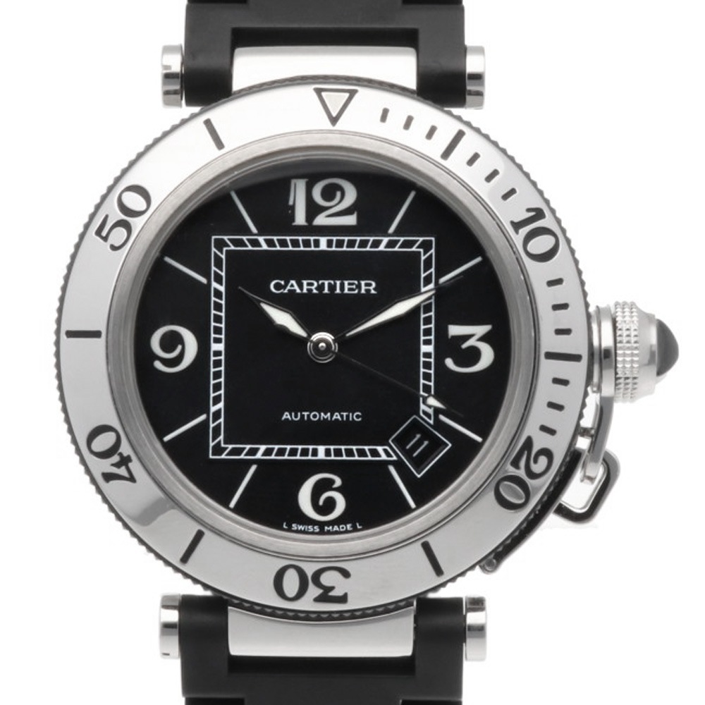 カルティエ パシャ シータイマー 腕時計 ステンレススチール W31077U2 自動巻き 1年保証 CARTIER 中古