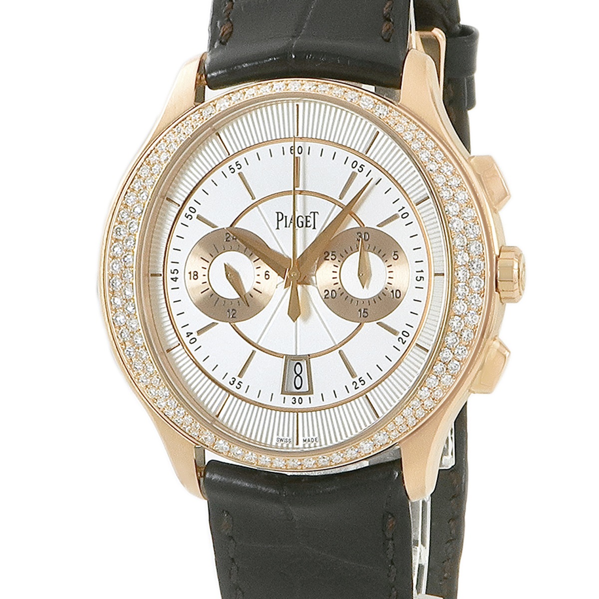 グベナー クロノグラフ G0A39115 P10832 自動巻き メンズ K18PG無垢 純正ダイヤ 2タイムゾーン 3年保証