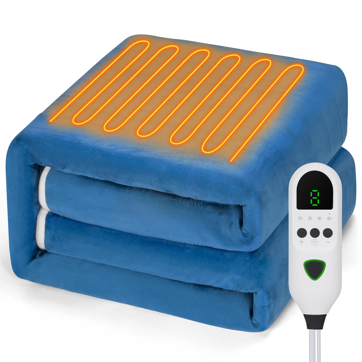 Homwarm 電気毛布 防寒 保温 速熱 敷き 暖房費節約 省エネ 電気マット LEDコントローラー 9段階温度調節 タイマー設定 過熱防止