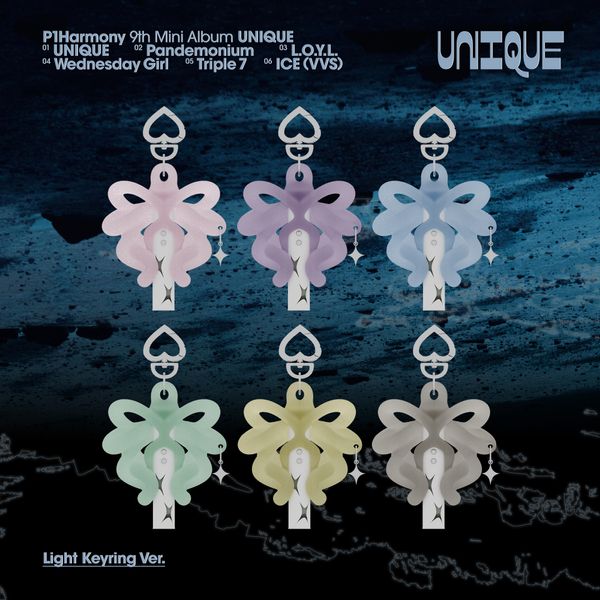 [6種セット] (Light Keyring Ver.) P1Harmony 9th Mini Album [UNIQUE] 韓国チャート反映