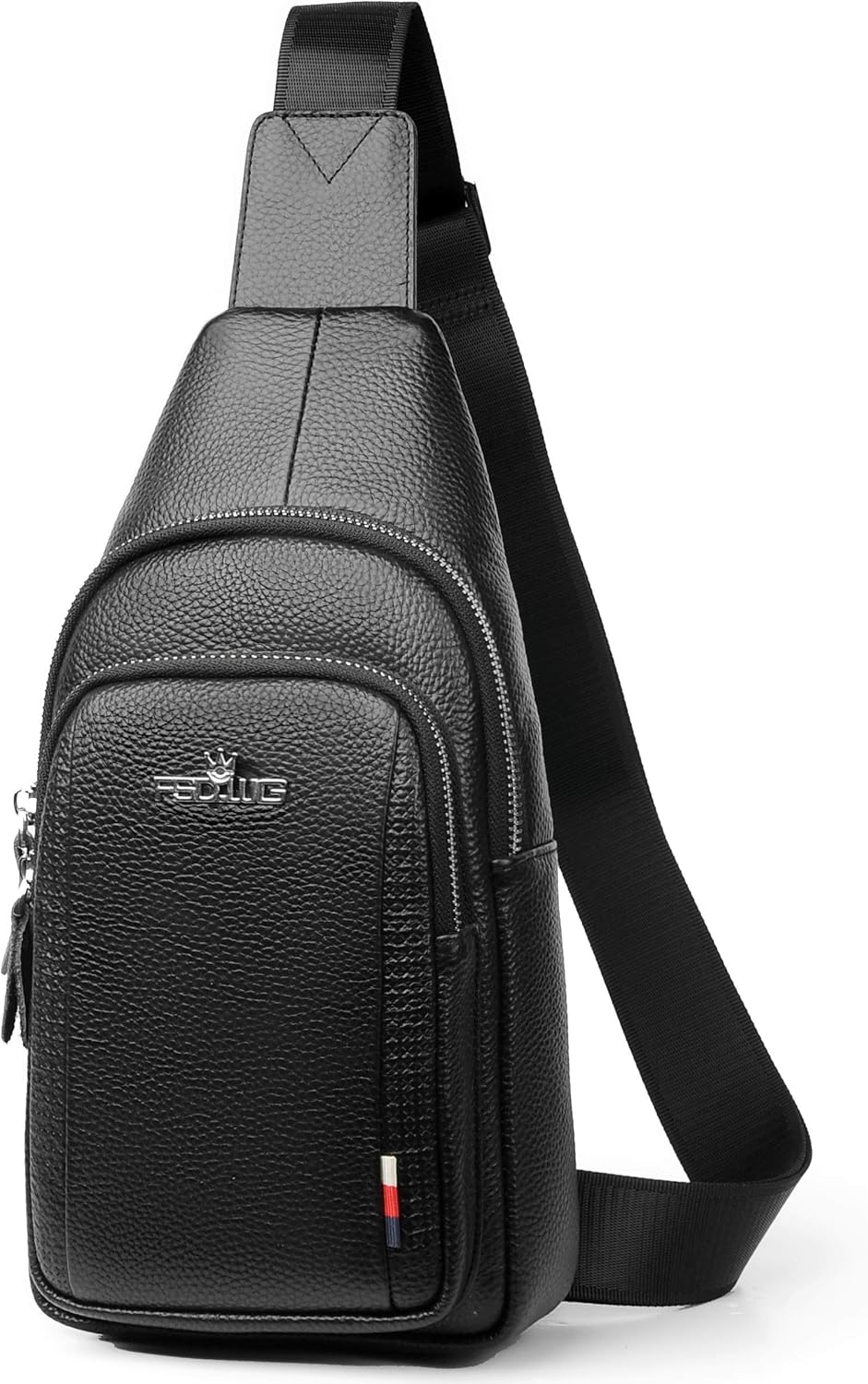 レザー製 メンズ用 大容量 斜め掛けボディバッグ