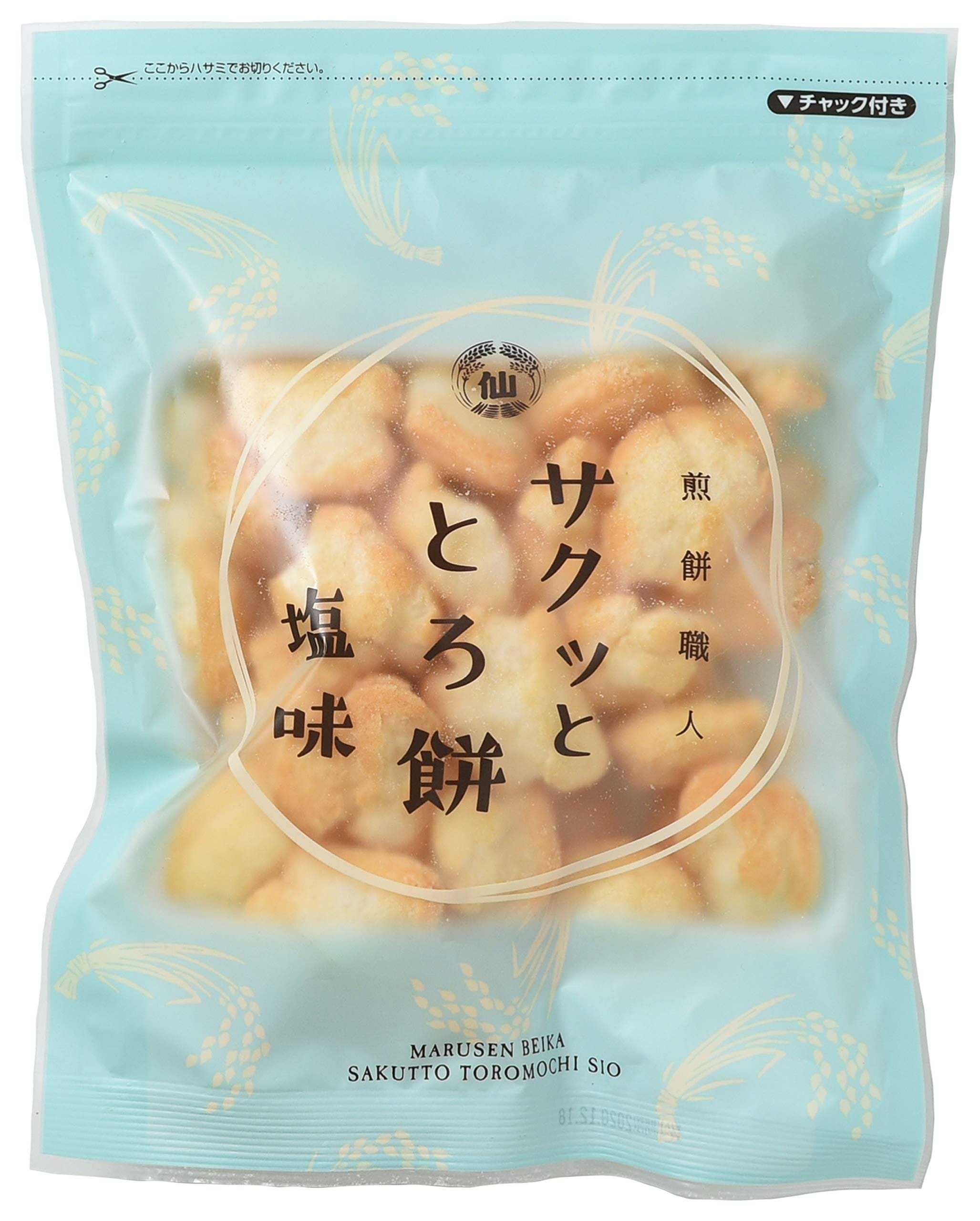 まるせん米菓 サクッととろ餅塩味 120g×12個