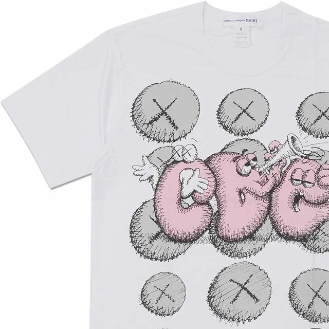 【数量限定特別価格】 コムデギャルソン COMME des GARCONS KAWS CDG T-Shirt 1 Tシャツ WHITE 200-008823-040