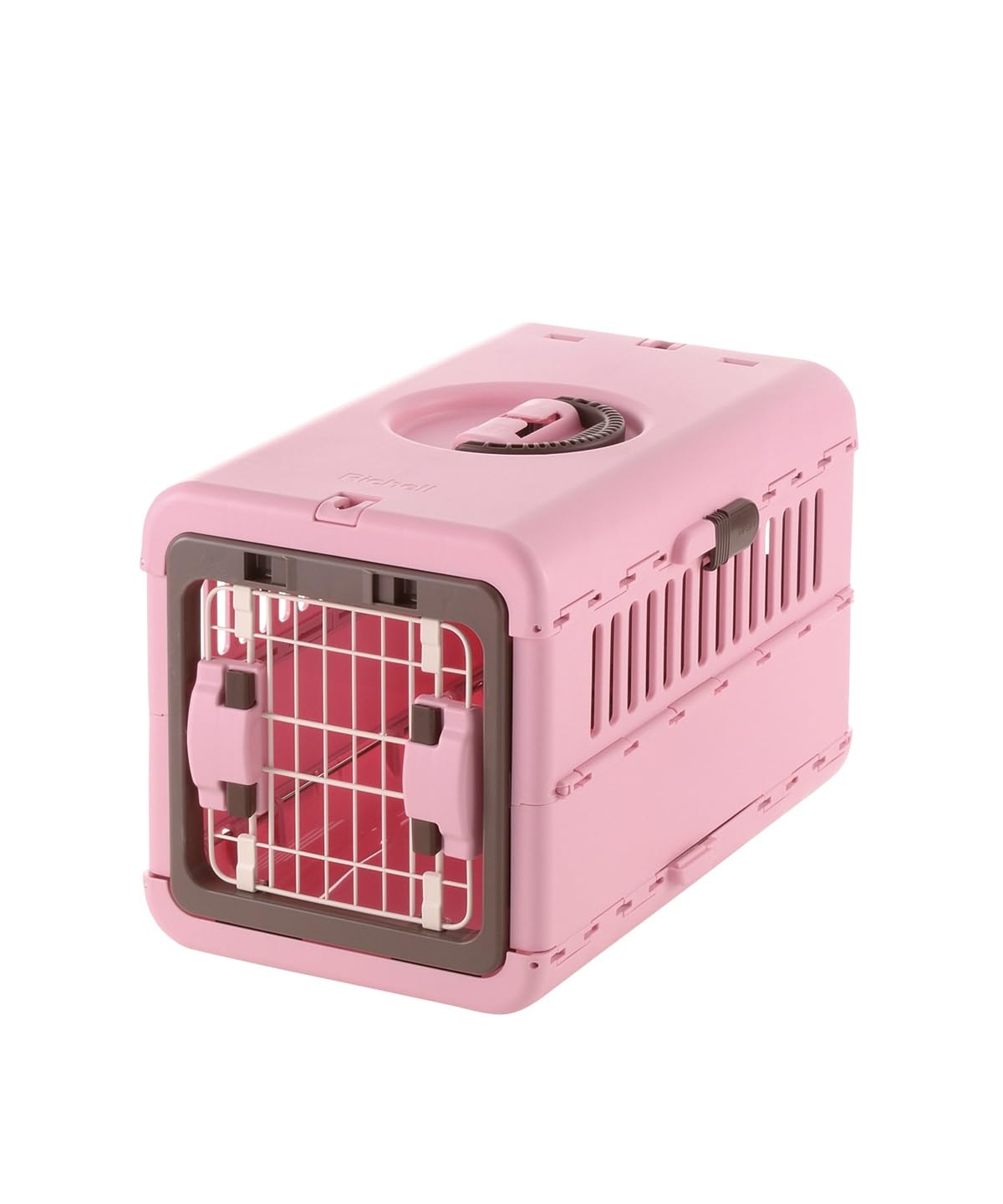 リッチェル キャンピングキャリー 折りたたみ ライトピンク Sサイズ