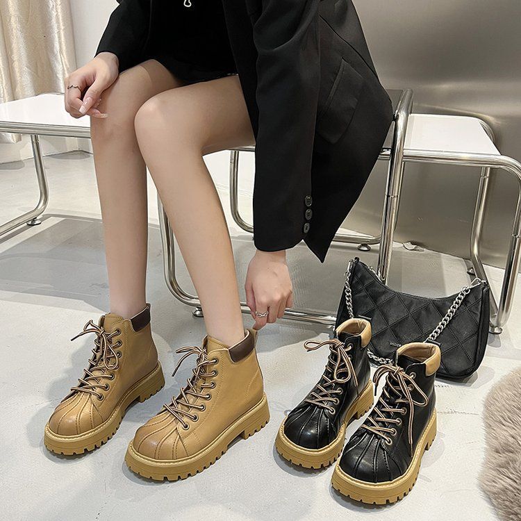 ブーツ レディース 厚底 編み上げ 厚底 ショートブーツ 痛くない 歩きやすい 疲れない 滑りにくい お出かけ 旅行 春 秋 二次会 女子会 お食事会 デート