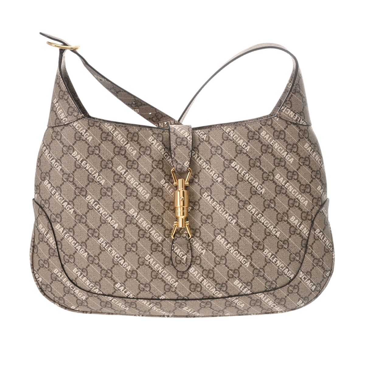 GGスプリーム ジャッキー 1961 ザハッカープロジェクト バレンシアガコラボ ベージュ 636710 レディース GGスプリームキャンバス ショルダーバッグ Aランク 中古 銀蔵 108,901円