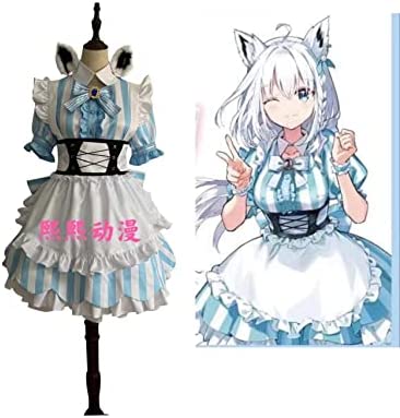 第一ネット バーチャルyoutuber vtuber 白上フブキ メイド服コスプレ