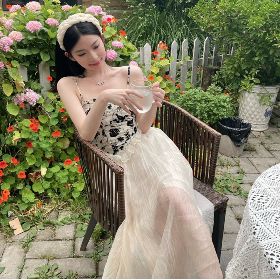 ワンピース デート ワンピドレス ミモレ ミモレ丈 袖なし かわいい 大人可愛い きれいめ シンプル カジュアル 大人 上品 おしゃれ お洒落 主役級 存在感 柄 夏 10代 20代 30代