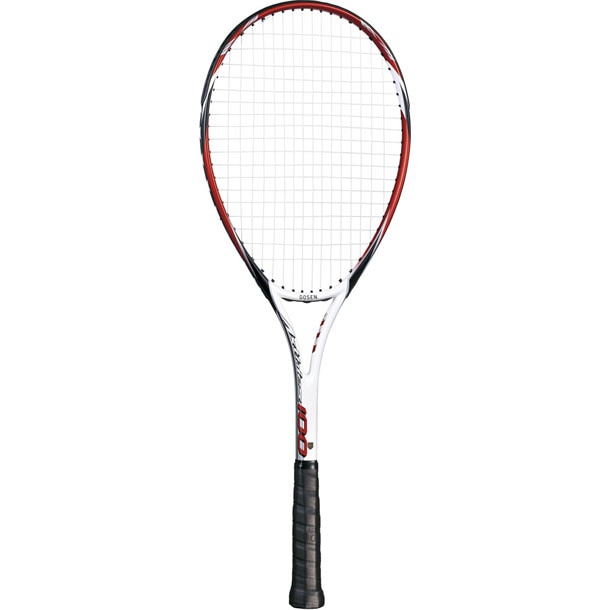 軟式テニスラケット アクシエス100 張リ上ガリ レッド テニスラケット 軟式 (SRA1RE)