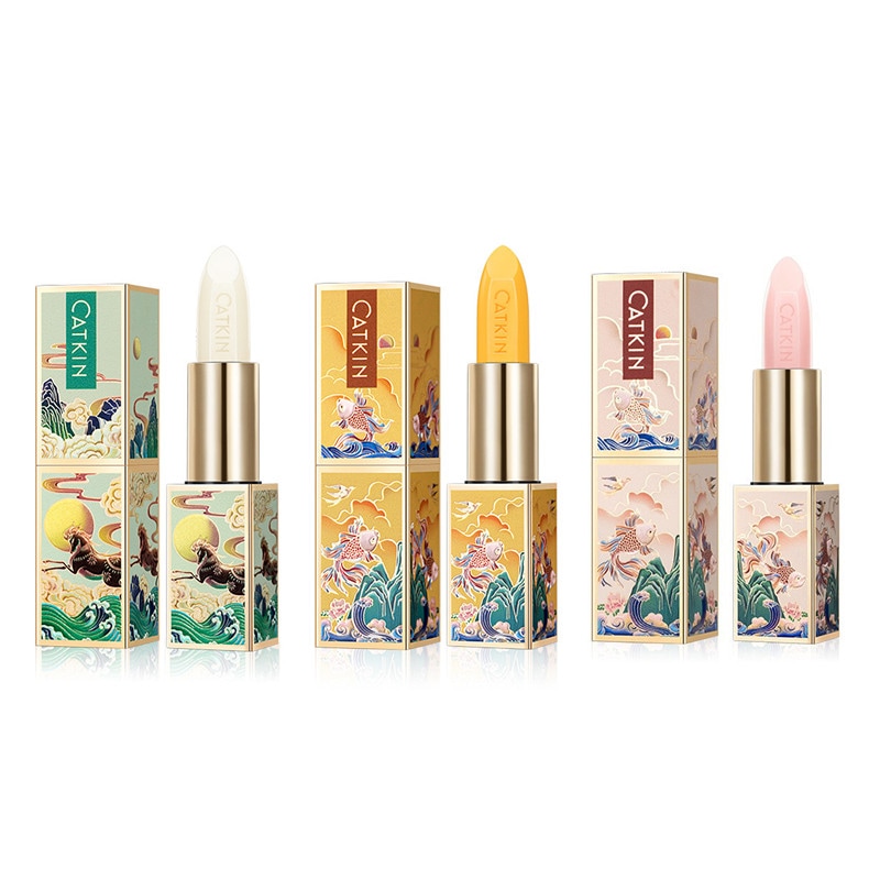 Qoo10] カトキン : 春江花月夜 保湿リップクリーム 色付きリ : ポイントメイク