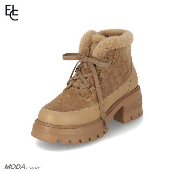 軽量クッション起毛チャンキー女性用ブーツ1XWA74XE_GN