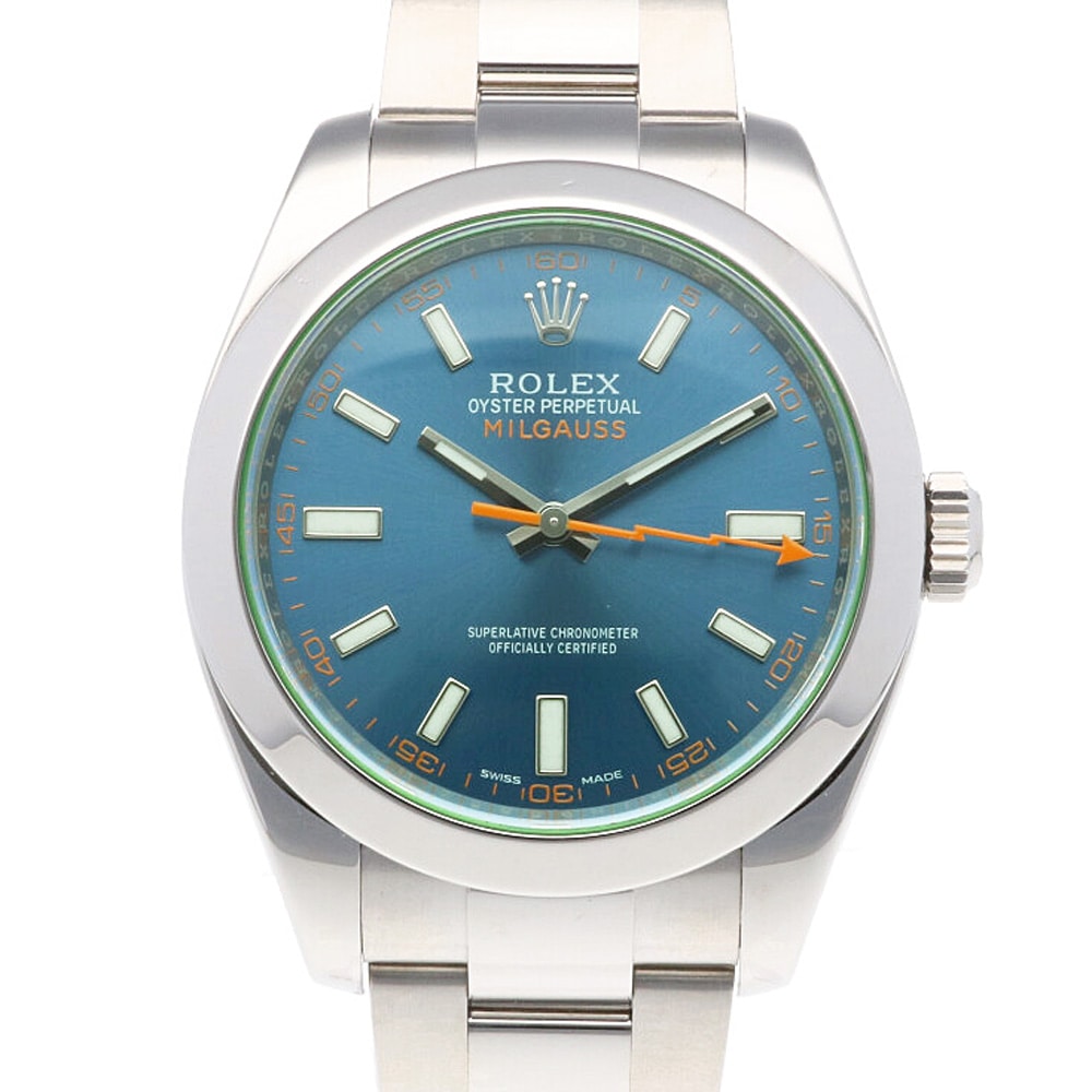 ロレックス ミルガウス 腕時計 ステンレススチール 116400GV 自動巻き 1年保証 ROLEX 中古