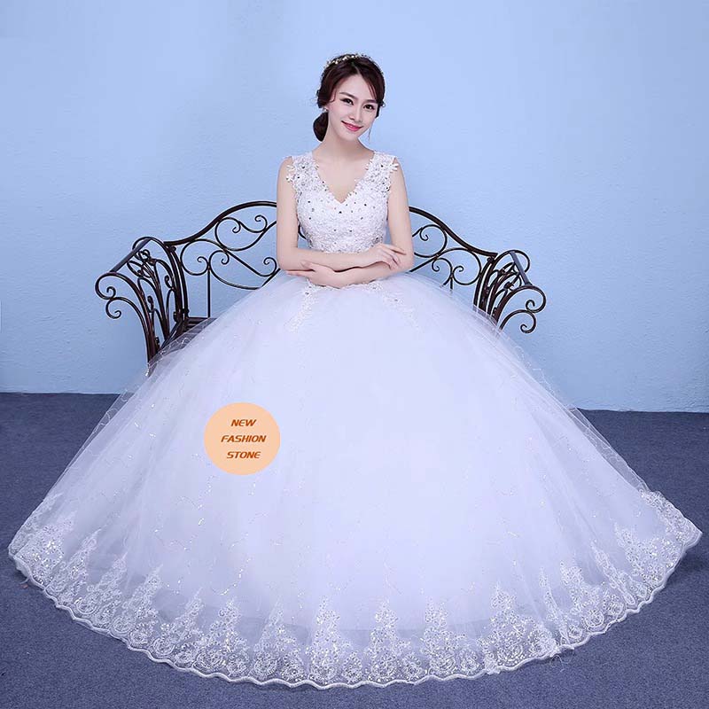 ウエディングドレスの新しい気質シンプルで落ち着いたウェディングドレス韓国式宮廷風