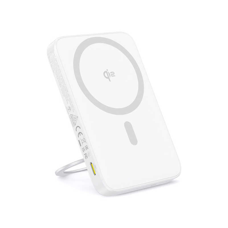 BESEUS　PicoGo Qi2 モバイルバッテリー 20W 5000mAh スタンド付き Moon White　P1007680021301