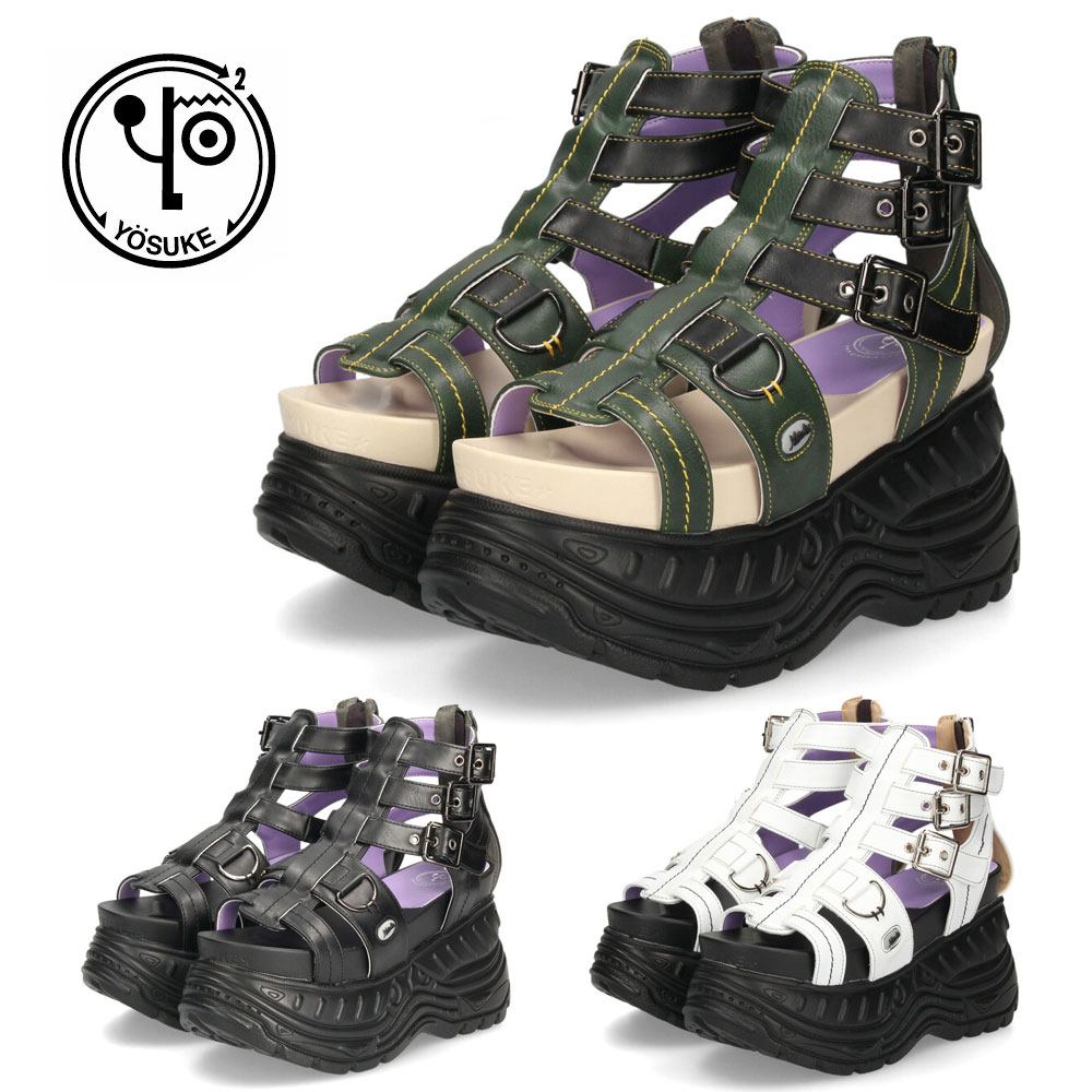 ヨースケ サンダル yosuke shoes レディース 4460009 靴 厚底サンダル ブーツサンダル スポーツサンダル 3E バックジッパー