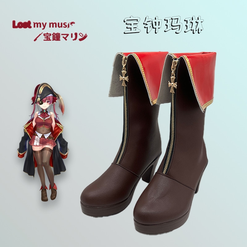 vtuberホロライブ三相ベイビーチョンマリンシューズプリンセスブーツゲームパフォーマンスシューズ