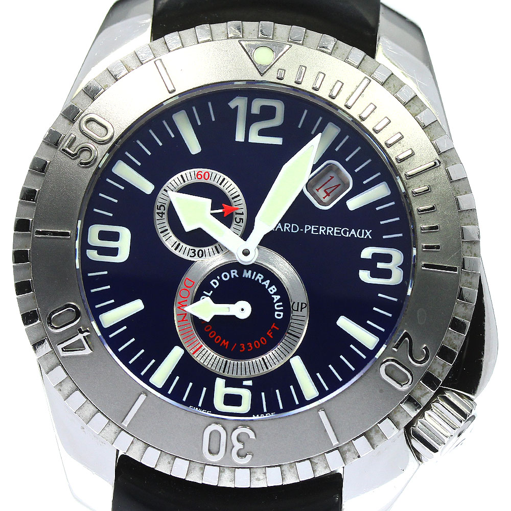 ジラールペルゴ GIRARD-PERREGAUX 49950 シーホークII プロ1000 ボルドール ミラボー ヨットレース2007 メンズ 箱保証書付き_746559【中古】
