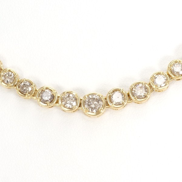 K18 18金 YG ネックレス ブラウンダイヤ 3.00 SI～Iクラス 鑑別書 中古