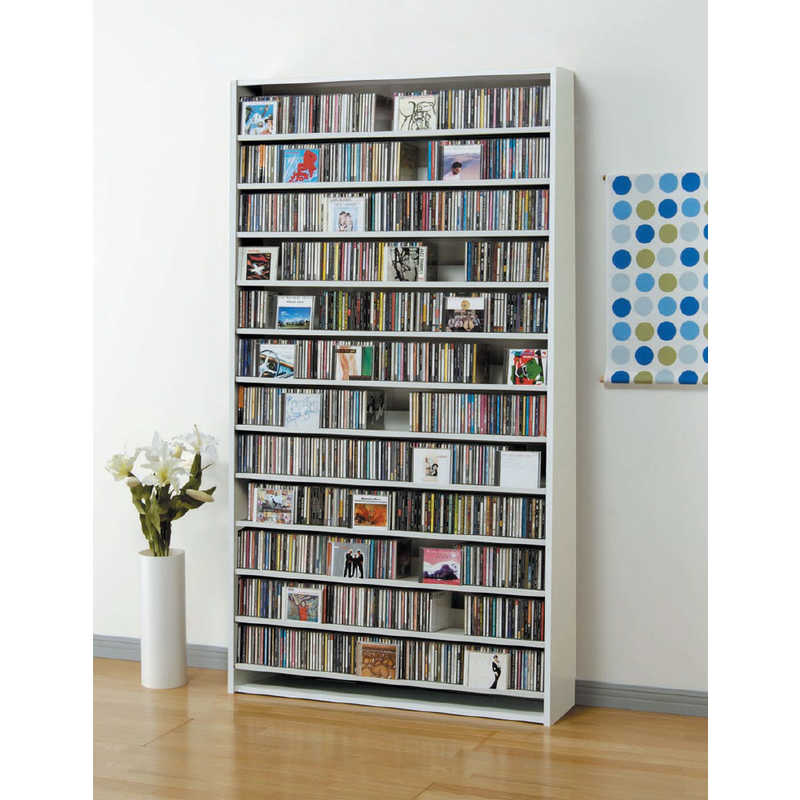 オークス　CDDVDラック ホワイト　CS1284