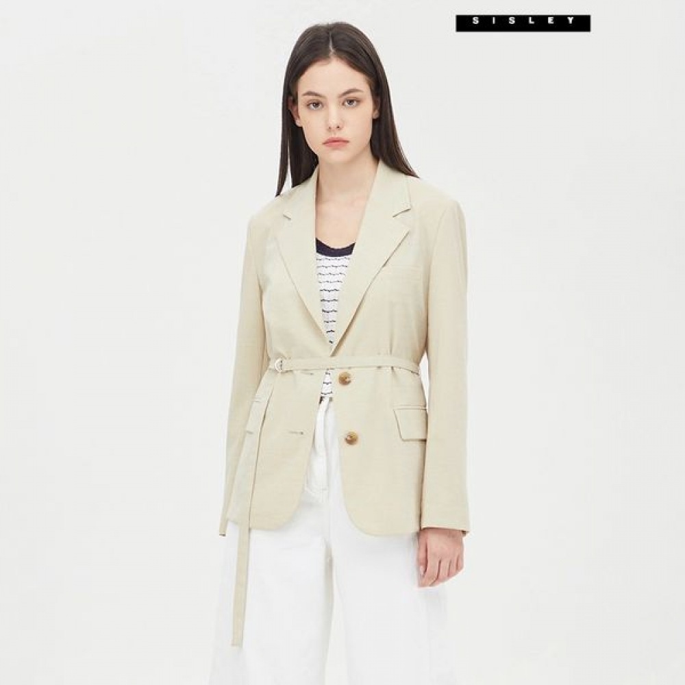 [シスレー] シスレーニューアイシングベルト付きテーラードジャケットSAJKC5531