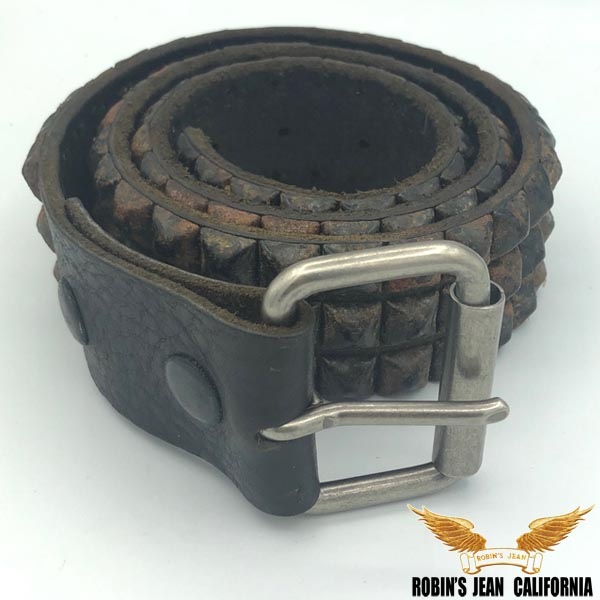 ロビンズジーン ベルト ROBINS JEAN メンズ レディース レザーベルト ヴィンテージ スクエア スタッズ シルバー バックル ロビンジーンズ safari サファリ
