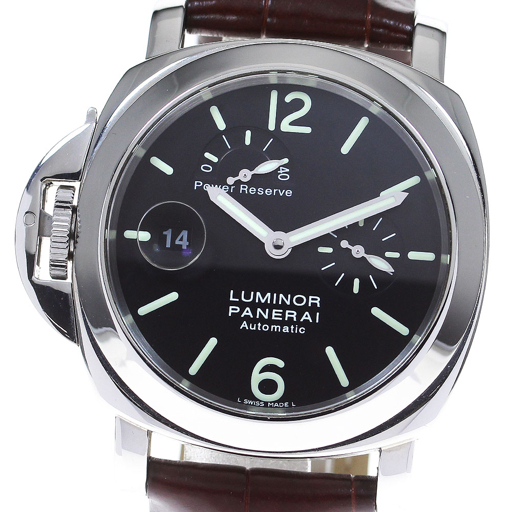 パネライ PANERAI PAM00123 ルミノール パワーリザーブ レフトハンド 自動巻き メンズ 良品 箱付き_841433【中古】