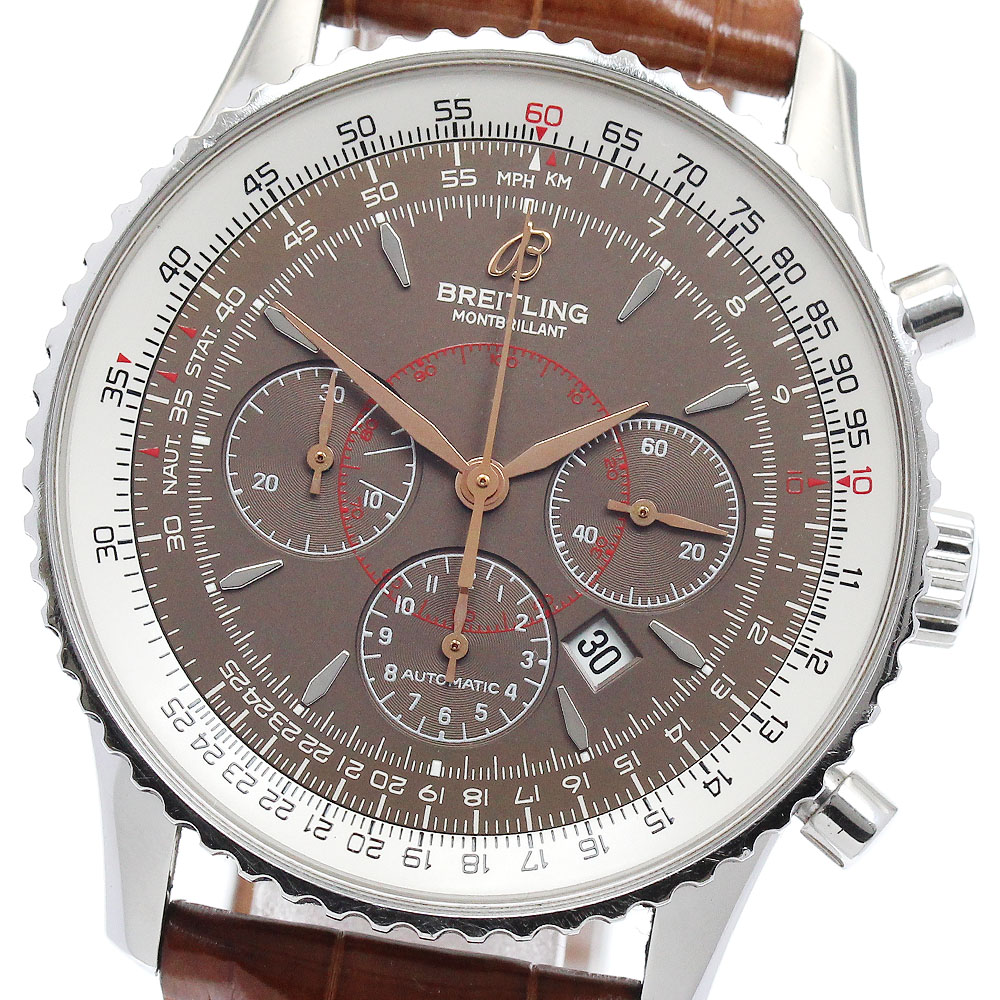 ブライトリング BREITLING A41370 ナビタイマー モンブリラン デイト クロノグラフ 自動巻き メンズ _883966【中古】