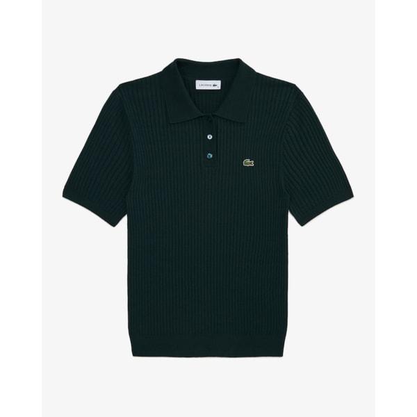 (女性) 25FW リップ組織 半袖セーター ポロシャツ PF570E-55N YZP (ディープグリーン)