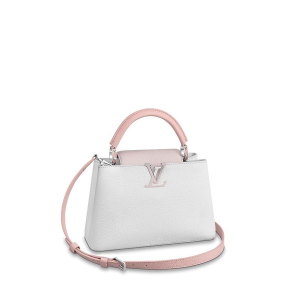 ルイヴィトン LOUIS VUITTON バッグ バック トートバッグ ショルダーバッグ ブラン ブリューム ローズ シルバー レザー カプシーヌ