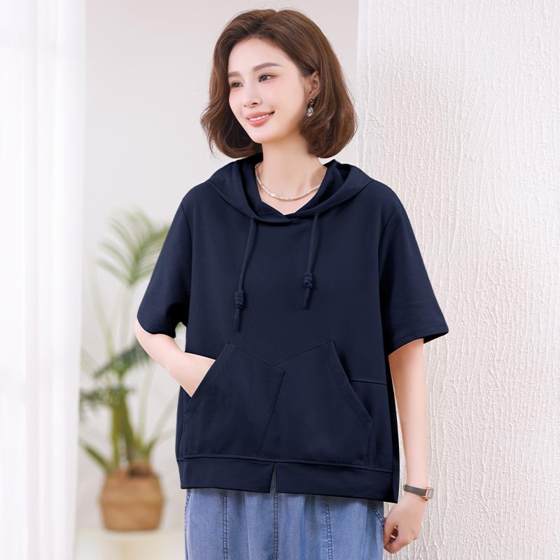 夏 無地 半袖 シフォン シャツ 体型カバー フレッシュし 小柄 スリム