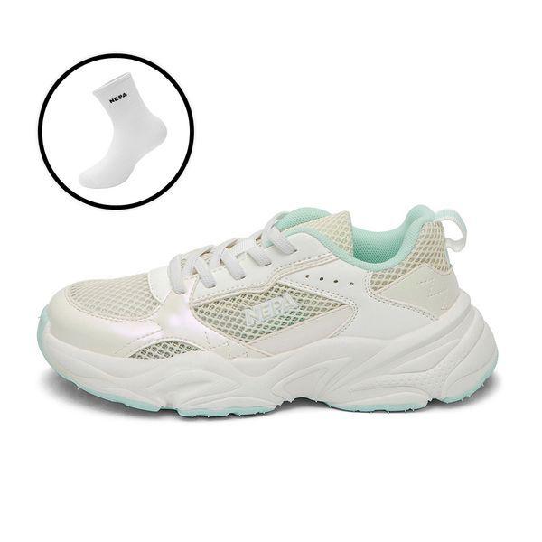 キッズレーベル ランニングシューズ ソックスセット ベージュ NE6SS54BEG YM_P424032964