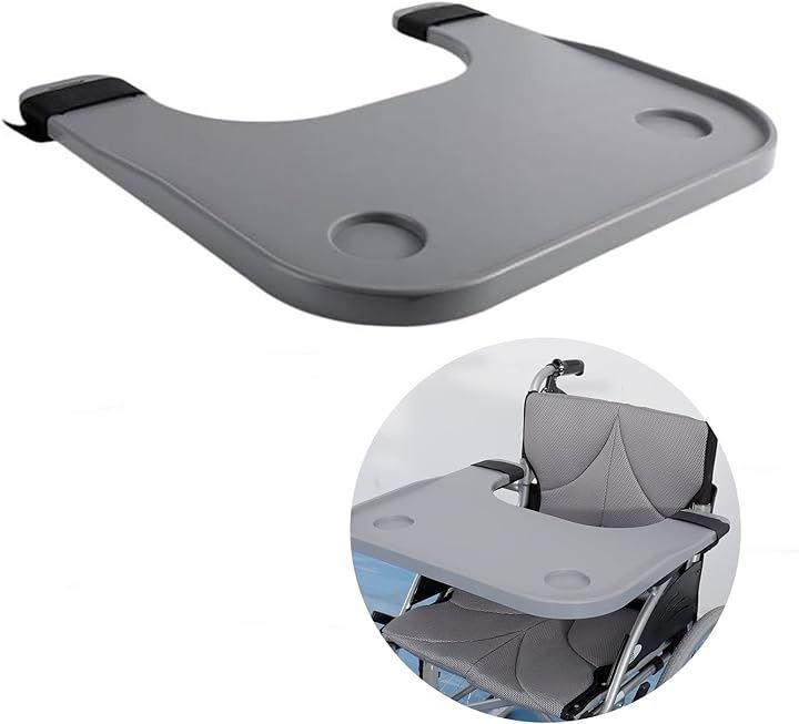 車いす用テーブル 車椅子用 アクセサリー 介護 介助 補助テーブル 簡単取り付け( グレー) 5,260円