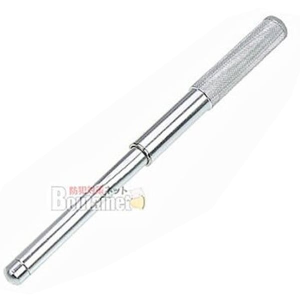 YUIL アルミ合金 警棒 13インチ 手動収納 シルバー アルミ 20-34cm 182g 護身 用品 グッズ 用具 セキュリティ 防犯 防護 ユイル 女性 防衛 警防 特殊 BATON バトン