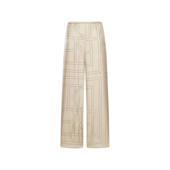 TOTEME Women Straight Pants 263 WRB0494 FB0704 008 IVORY NEUTRALS