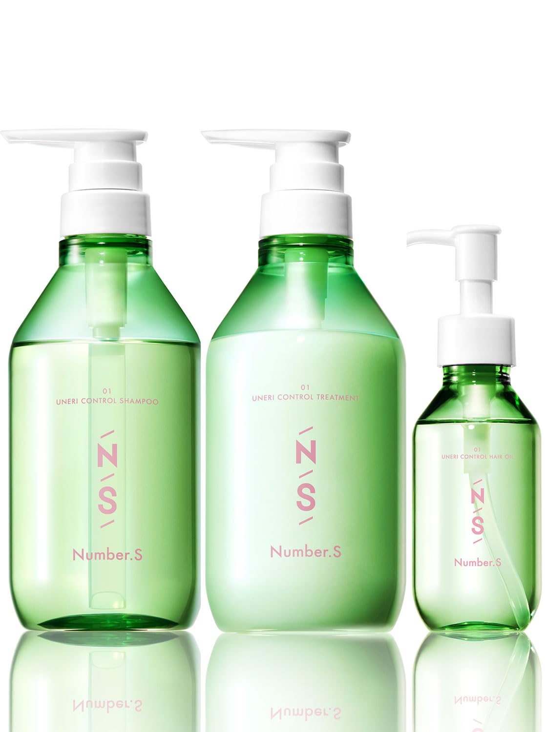 ナンバーエス うねりコントロール シャンプー＆トリートメント＆ヘアオイル セット 450ｍL 450ｇ 100ml くせ毛 ヘアケア 日本製