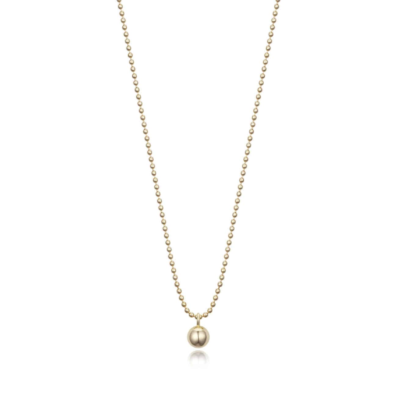 ヘスエル シルバー ボール チェーン ペンダント ネックレス GMN10