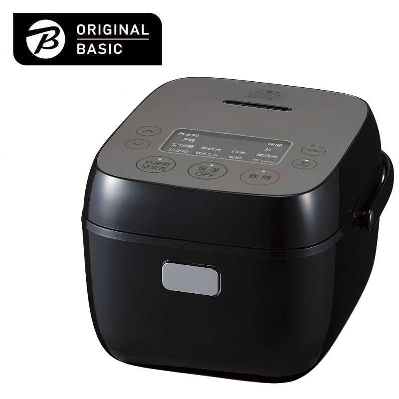 ORIGINALBASIC　炊飯器 3合 URBAN CAFE SERIES アーバンカフェシリーズ マイコン ステンレスブラック　JJ-XP2M32A-XK