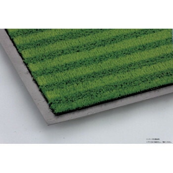 インドアマット　吸水ストライプマット　特大　75x90cm　緑