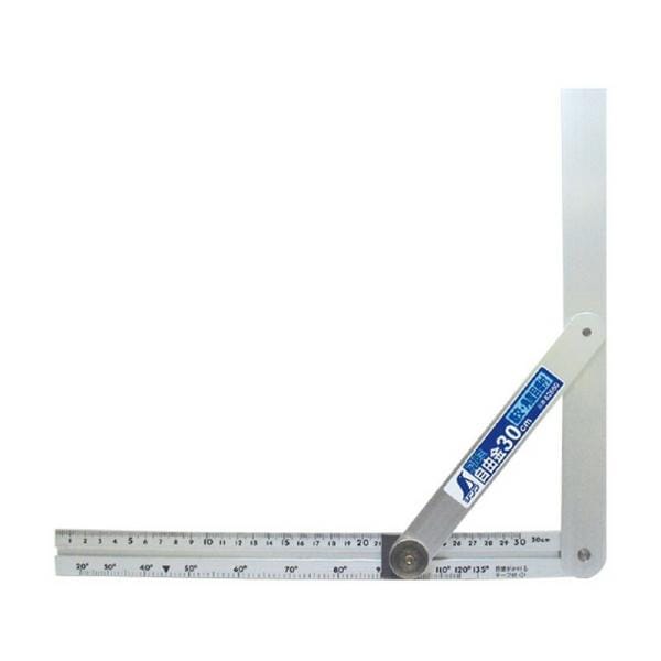 シンワ アルミ自由金 角度目盛筋交付 62660 30cm 大工道具 測定具 スコヤ プロトラクター