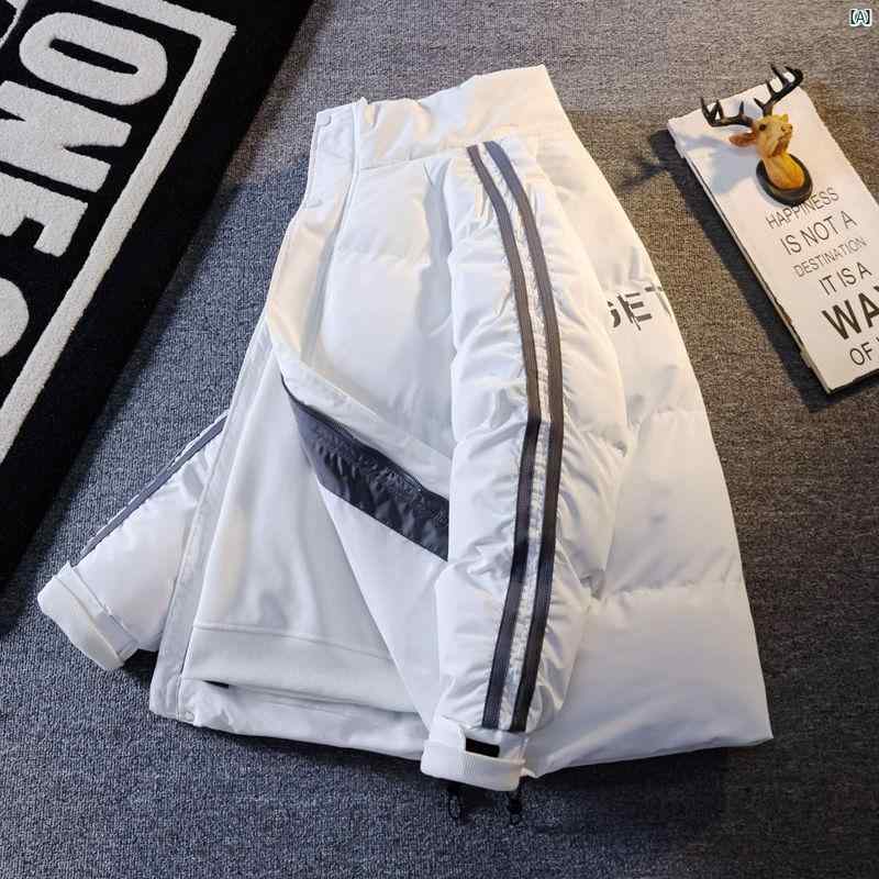 メンズ　男性　メンズファッション　オシャレ　カジュアル スプライシング 暖かい パン コート コットン パッド入り ジャケット 冬 スタンドカラーストライプ コットンコート 厚手