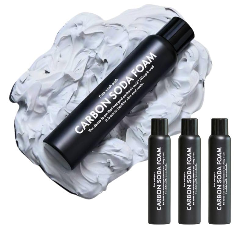 CARBON SODA FOAM 3本セット 炭酸パック フォーム 炭酸 パック 炭炭酸 高濃度 8000ppm 毛穴 クレンジング スキンケア 美肌 150g
