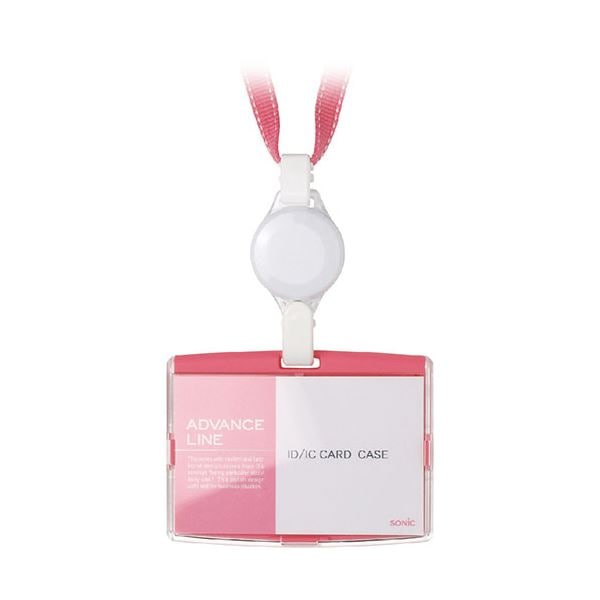 (10個セット) ソニック SONiC ハードケース＆リールストラップ ピンク AL-894-PX10