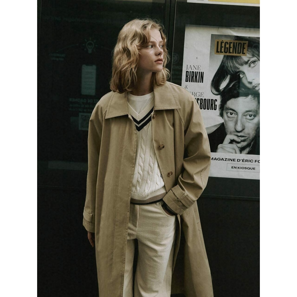 LOEUVRE シングルブレスト トレンチコート SW3AR303 C4