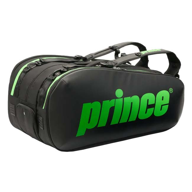 プリンス(Prince) 2026 TOUR TEAM ツアーチーム ラケットバッグ12PK テニスバッグ TT600-240ブラック×グリーン