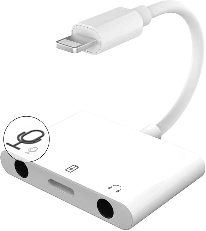 マイクオーディオアダプター アップグレードされた3イン1デュアル3.5mmマイクオーディオジャックと充電Auxヘッドフォンスプリッターアダプター iPhone 12/11/iPad対応 8,543円