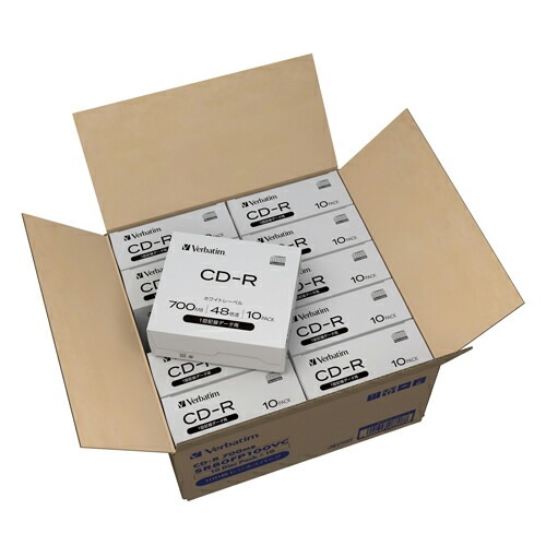 データ用CD-R 700MB 48倍速 プラケース 100枚 SR80FP100VC